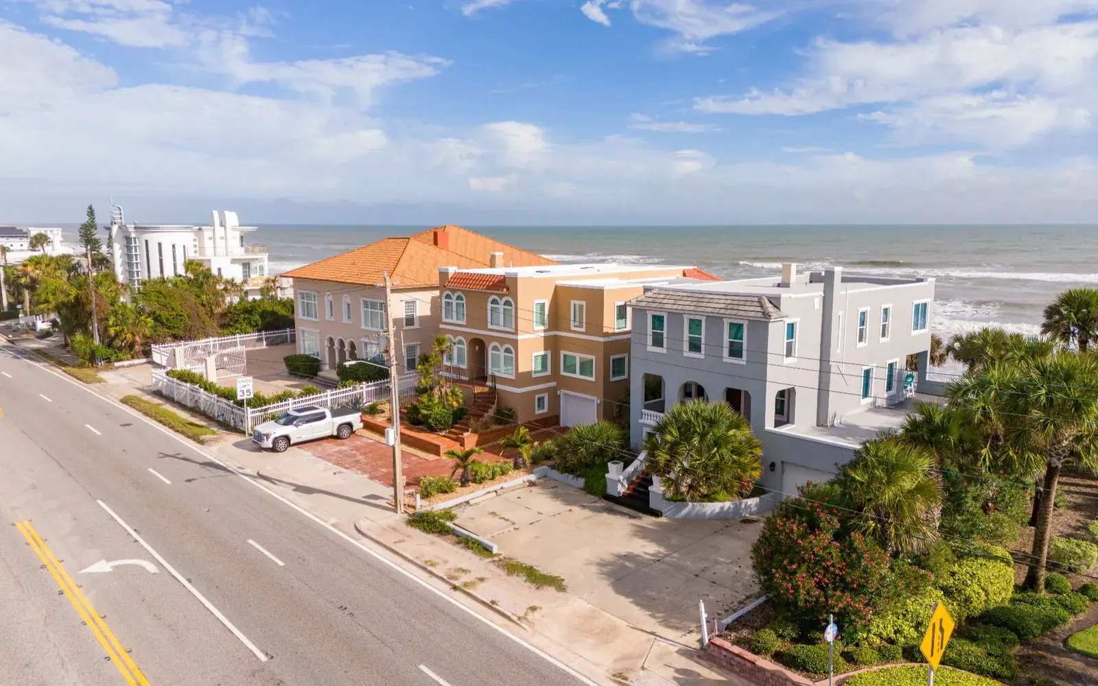 Oceanfront homes along A1A in Ormond Beach