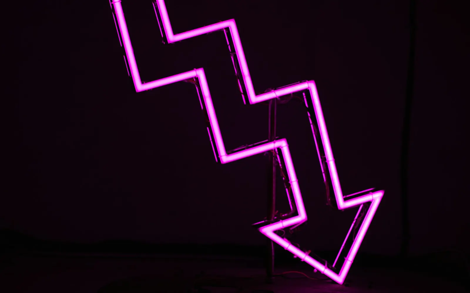 neon down arrow