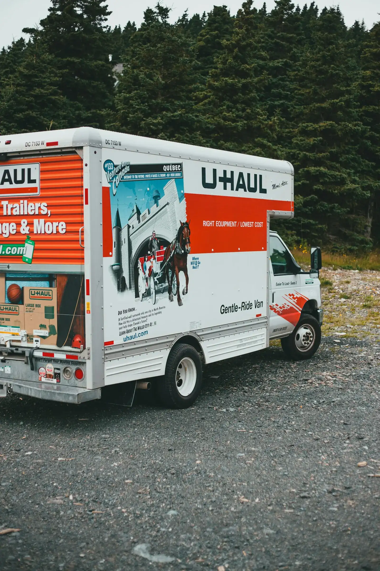 u-haul moving truck on road